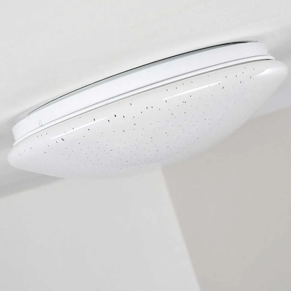 Plafonnier Norton Star Led Blanc, 1 Lumiere, Telecommandes, Changeur De Couleurs