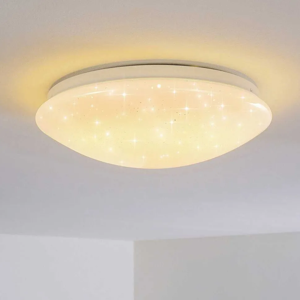 Plafonnier Norton Star Led Blanc, 1 Lumiere, Telecommandes, Changeur De Couleurs