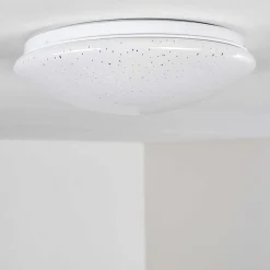 Plafonnier Norton Star Led Blanc, 1 Lumiere, Telecommandes, Changeur De Couleurs