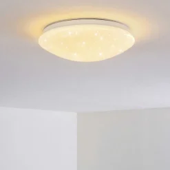 Plafonnier Norton Star Led Blanc, 1 Lumiere, Telecommandes, Changeur De Couleurs