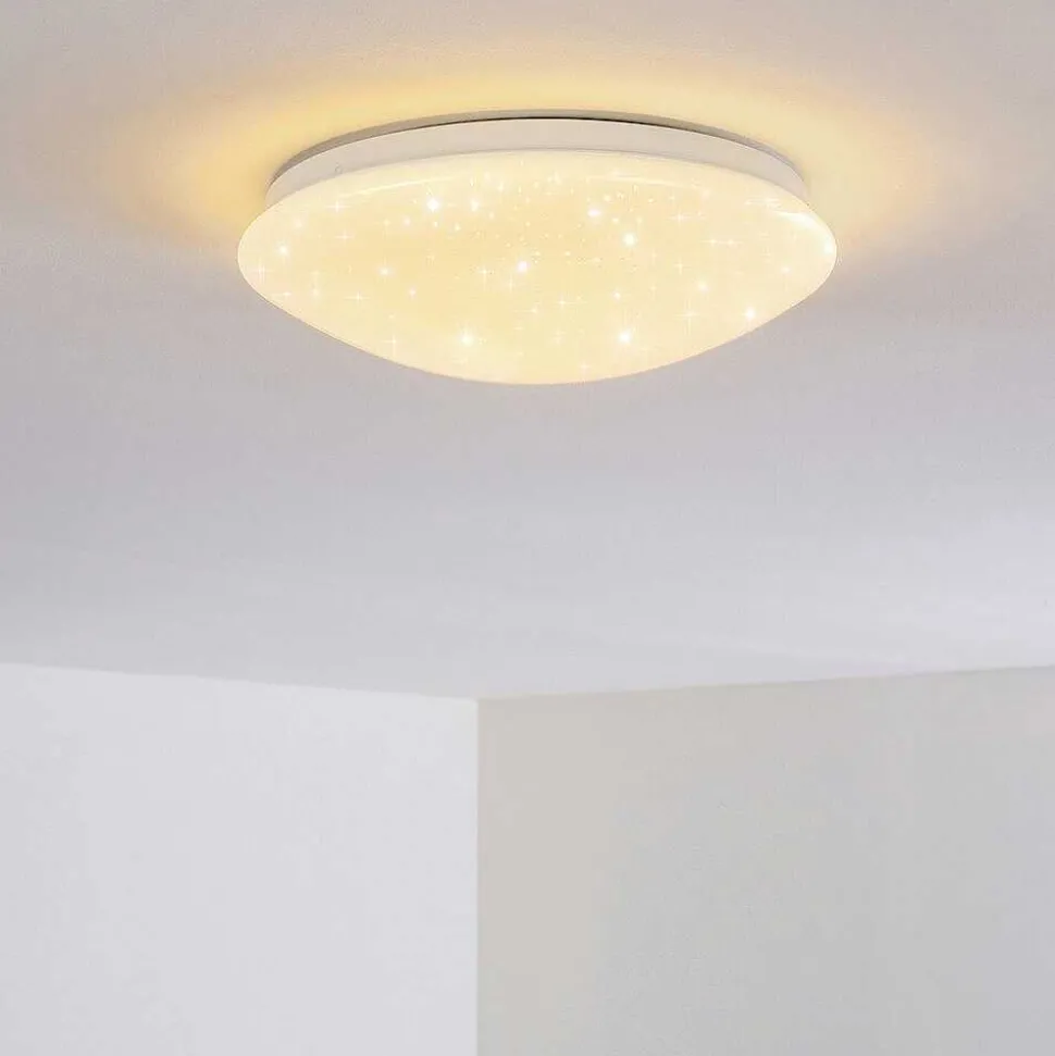 Plafonnier Norton Star Led Blanc, 1 Lumiere, Telecommandes, Changeur De Couleurs