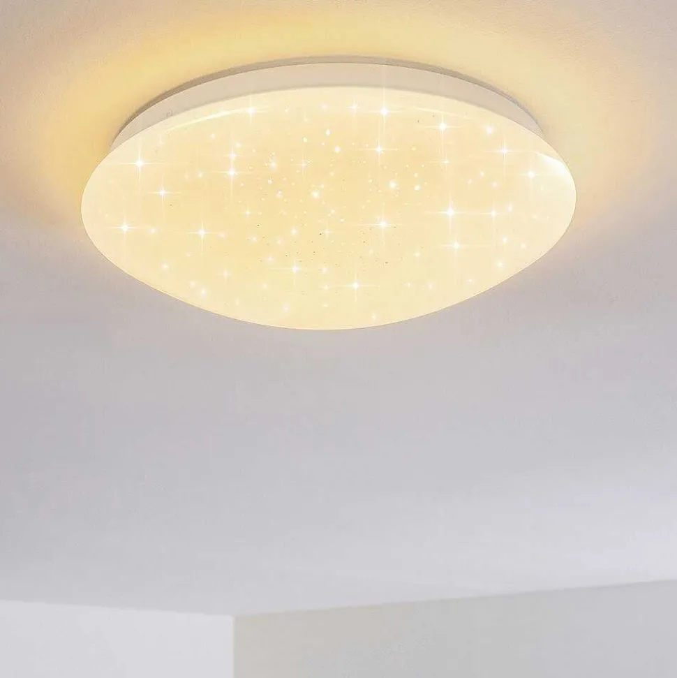 Plafonnier Norton Star Led Blanc, 1 Lumiere, Telecommandes, Changeur De Couleurs