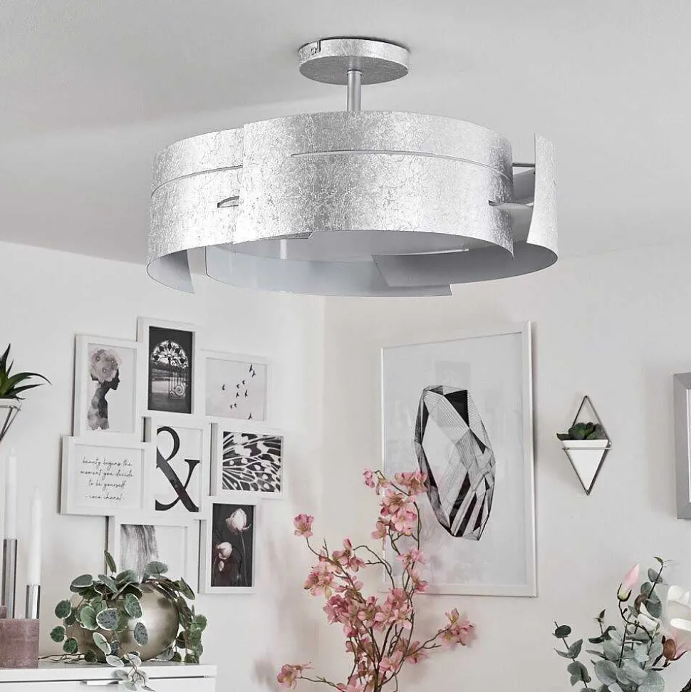 Plafonnier Novara Argente, 3 Lumieres