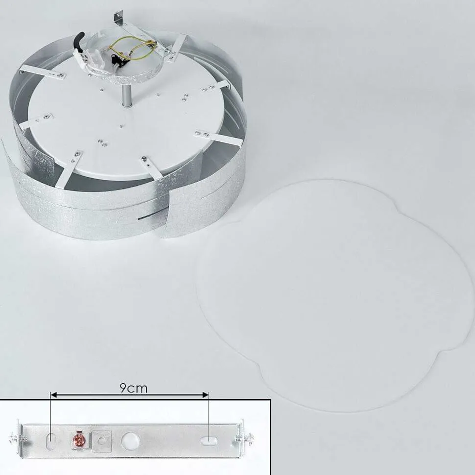 Plafonnier Novara Argente, 3 Lumieres