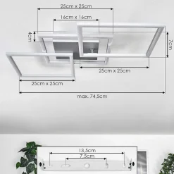 Plafonnier Obo Led Titane, 1 Lumiere