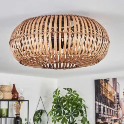 Plafonnier Oravi Brun Fonce, Ecru, Noir, 3 Lumieres