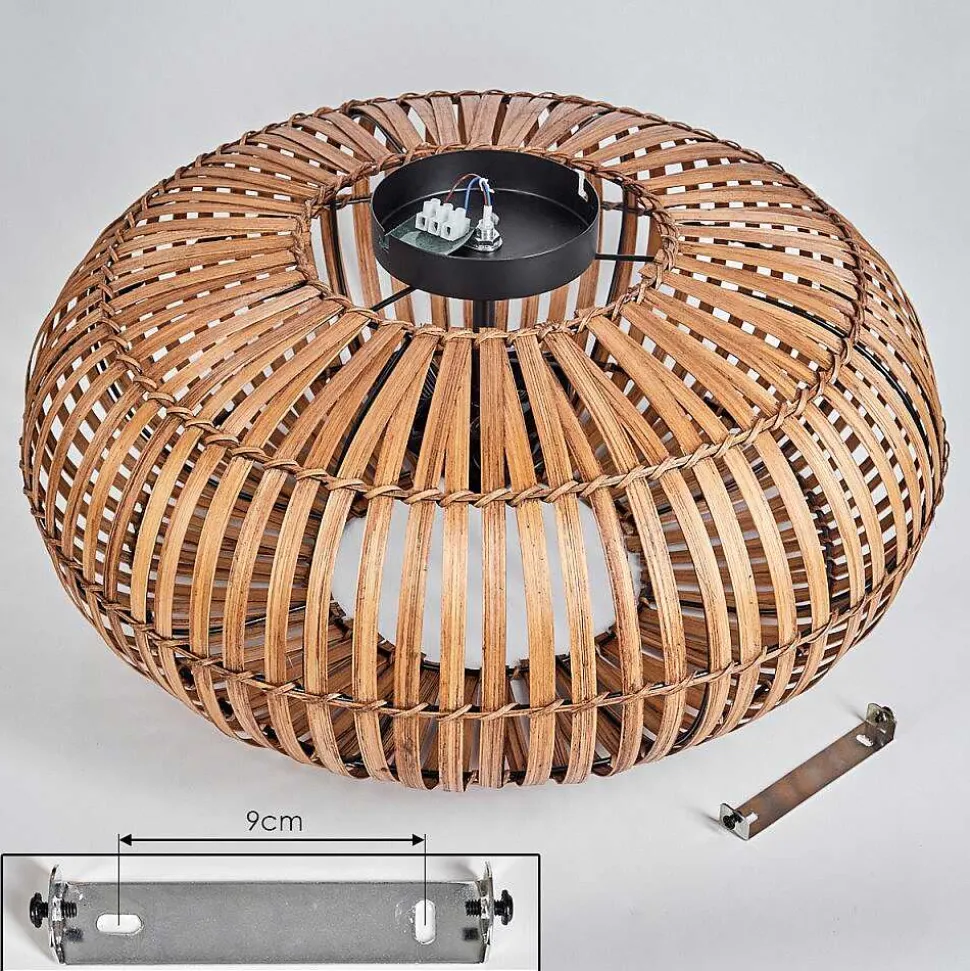 Plafonnier Oravi Brun Fonce, Ecru, Noir, 3 Lumieres