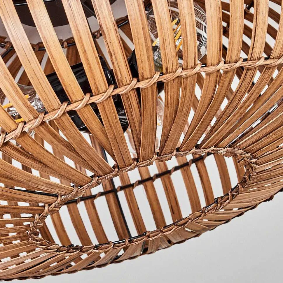 Plafonnier Oravi Brun Fonce, Ecru, Noir, 3 Lumieres