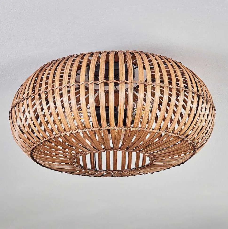 Plafonnier Oravi Brun Fonce, Ecru, Noir, 3 Lumieres