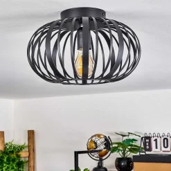 Plafonnier Oravi Noir, 1 Lumiere