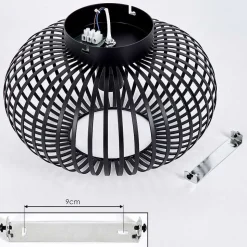 Plafonnier Oravi Noir, 1 Lumiere