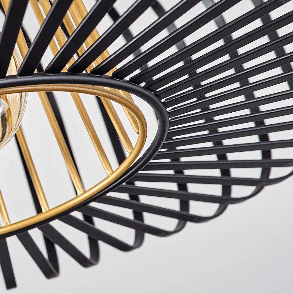 Plafonnier Oravi Noir Dore, 1 Lumiere