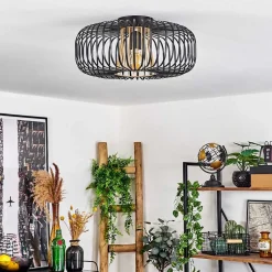 Plafonnier Oravi Noir Dore, 1 Lumiere