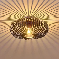 Plafonnier Ovari Noir, 1 Lumiere