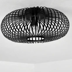 Plafonnier Ovari Noir, 1 Lumiere