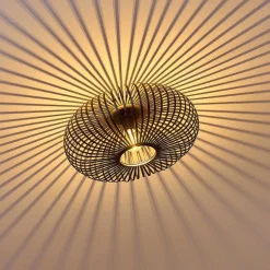 Plafonnier Ovari Noir, 1 Lumiere