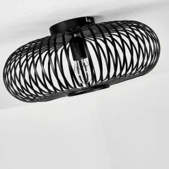 Plafonnier Ovari Noir, 1 Lumiere