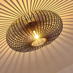 Plafonnier Ovari Noir, 1 Lumiere