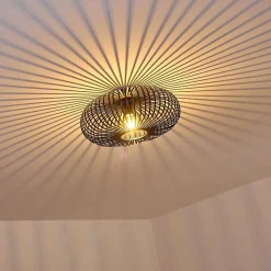 Plafonnier Ovari Noir, 1 Lumiere