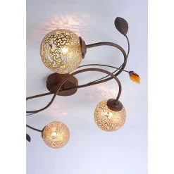 Plafonnier Paul Neuhaus Greta Rouille, 4 Lumieres