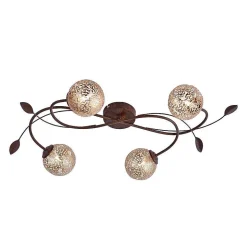 Plafonnier Paul Neuhaus Greta Rouille, 4 Lumieres