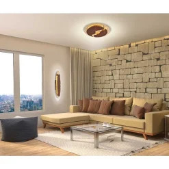 Plafonnier Paul Neuhaus Nevis Led Rouille, 1 Lumiere