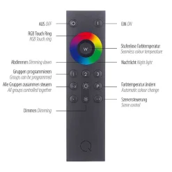 Plafonnier Paul Neuhaus Q-Asmin Led Noir, 2 Lumieres, Telecommandes