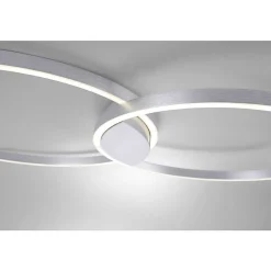 Plafonnier Paul Neuhaus Q-Kate Led Aluminium, 1 Lumiere, Telecommandes