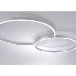 Plafonnier Paul Neuhaus Q-Kate Led Aluminium, 1 Lumiere, Telecommandes