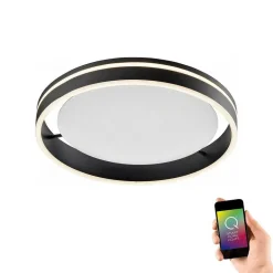 Plafonnier Paul Neuhaus Q-Vito Led Anthracite, 1 Lumiere, Telecommandes