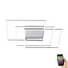 Plafonnier Paul Neuhaus Q-Inigo Led Nickel Mat, 3 Lumieres, Telecommandes