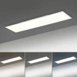 Plafonnier Paul Neuhaus Q-Flag Led Blanc, 1 Lumiere, Telecommandes