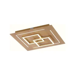 Plafonnier Paul Neuhaus Q-Linea Led Bois Clair, 4 Lumieres, Telecommandes