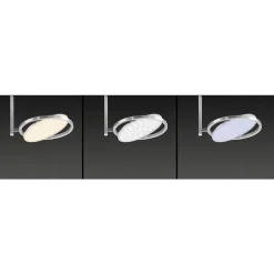 Plafonnier Paul Neuhaus Q-Orbit Led Aluminium, 4 Lumieres, Telecommandes