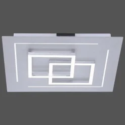 Plafonnier Paul Neuhaus Q-Linea Led Aluminium, 1 Lumiere, Telecommandes, Changeur De Couleurs