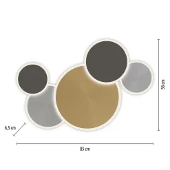 Plafonnier Paul Neuhaus Q-Piato Led Blanc, 1 Lumiere, Telecommandes