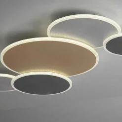 Plafonnier Paul Neuhaus Q-Piato Led Blanc, 1 Lumiere, Telecommandes