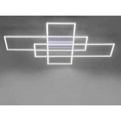 Plafonnier Paul Neuhaus Q-Inigo Led Nickel Mat, 3 Lumieres, Telecommandes