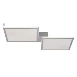 Plafonnier Paul Neuhaus Q-Rosa Led Blanc, 2 Lumieres, Telecommandes