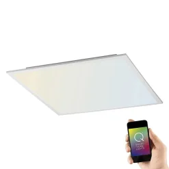 Plafonnier Paul Neuhaus Q-Flag Led Blanc, 1 Lumiere, Telecommandes