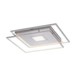 Plafonnier Paul Neuhaus Q-Amira Led Nickel Mat, 1 Lumiere, Telecommandes