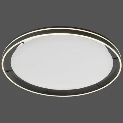 Plafonnier Paul Neuhaus Q-Vito Led Anthracite, 1 Lumiere, Telecommandes