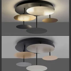 Plafonnier Paul Neuhaus Q-Piato Led Blanc, 1 Lumiere, Telecommandes