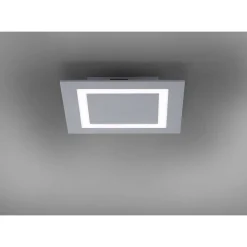 Plafonnier Paul Neuhaus Q-Miran Led Aluminium, 1 Lumiere, Telecommandes, Changeur De Couleurs