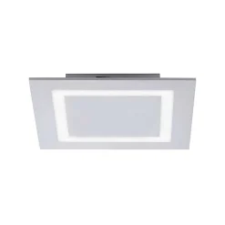 Plafonnier Paul Neuhaus Q-Miran Led Aluminium, 1 Lumiere, Telecommandes, Changeur De Couleurs