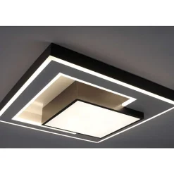 Plafonnier Paul-Neuhaus Q-Alta Led Noir, 1 Lumiere, Telecommandes