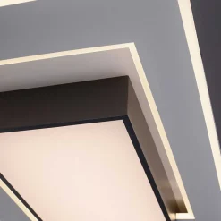 Plafonnier Paul-Neuhaus Q-Alta Led Noir, 1 Lumiere, Telecommandes