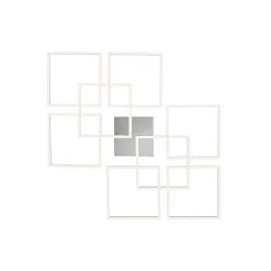 Plafonnier Paul-Neuhaus Q-Inigo Led Acier Brosse, 7 Lumieres, Telecommandes