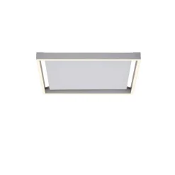 Plafonnier Paul-Neuhaus Q-Kaan Led Acier Brosse, 2 Lumieres, Telecommandes