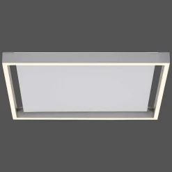 Plafonnier Paul-Neuhaus Q-Kaan Led Acier Brosse, 2 Lumieres, Telecommandes